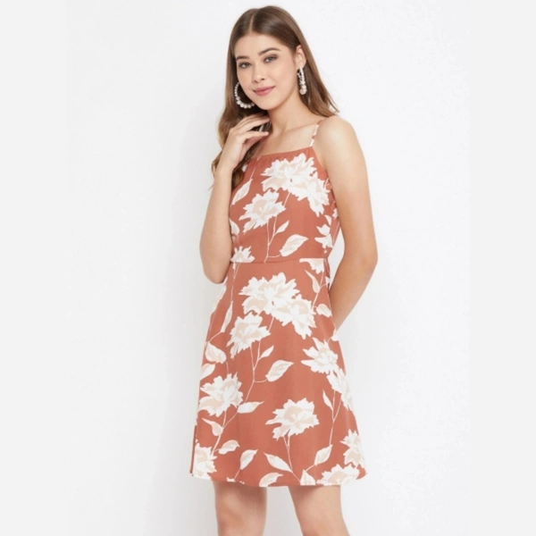 A-line Brown midi Dress - XL, polyester