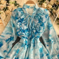 Tie Dye Chiffon  Dress - S, Georgette