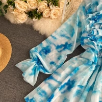 Tie Dye Chiffon  Dress - M, Georgette