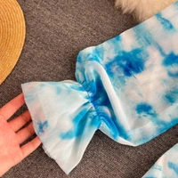 Tie Dye Chiffon  Dress - M, Georgette
