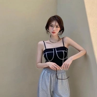 Cami sole Tube Crop Top With Pad - M, modal Blend