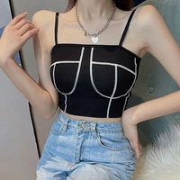 Cami sole Tube Crop Top With Pad - M, modal Blend