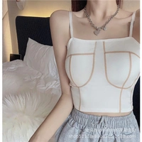 Cami sole Tube Crop Top With Pad - Free Size (Underbust Size: 28 in, Overbust Size: 36 in) , modal Blend