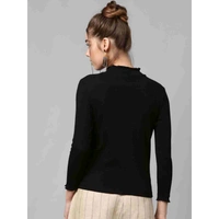 Edge hi neck top - M, cotton blend