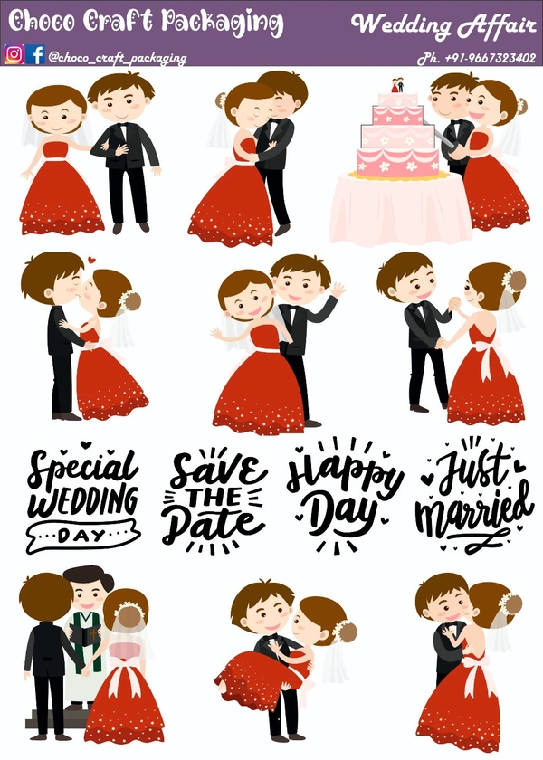 Wedding Affair Tag Sheet - Multi, A4, 300gsm