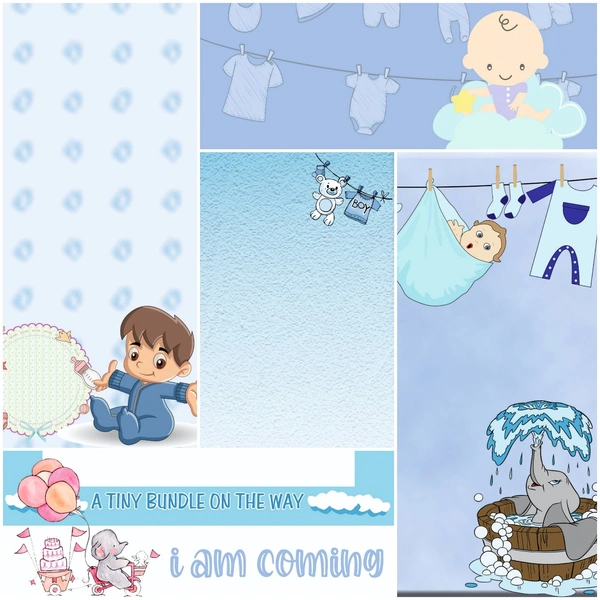 Baby Boy Paper Pack - 12 by 12 inch