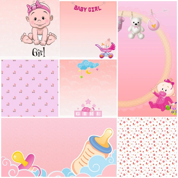 Baby Girl Paper Pack - 12 by 12 inch
