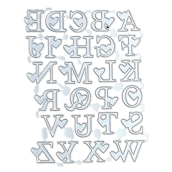 Heart Alphabet Cutting Die