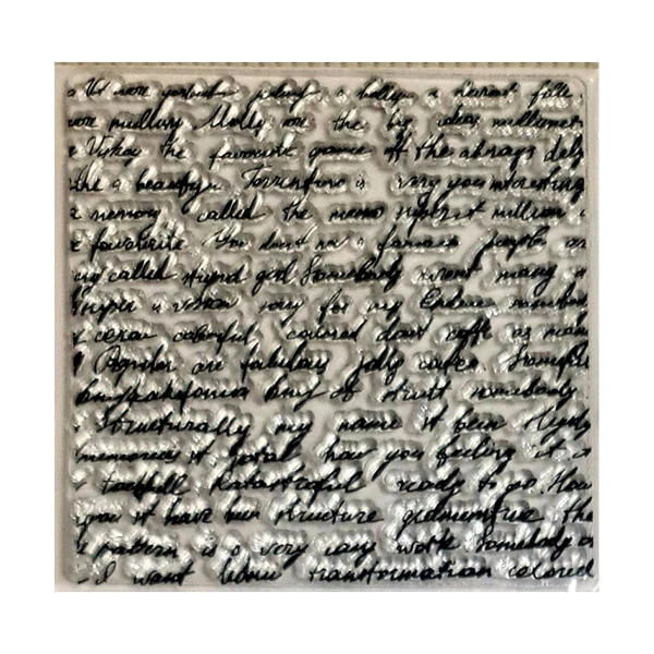 Background Message Clear Stamp - 4" x 4"