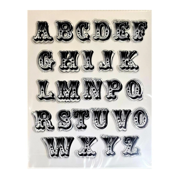 Double Shaded Alphabets Clear Stamp - 6" x 7"
