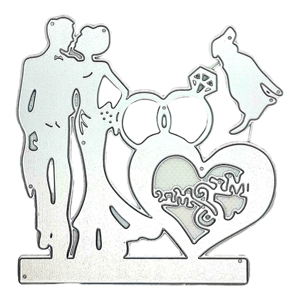 Wedding Couple Cutting Die - Design 4