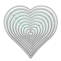 Heart Frame Cutting Die - Set Of 9