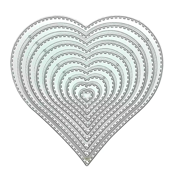 Heart Frame Cutting Die - Set Of 9