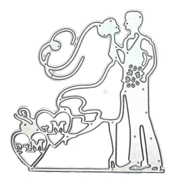 Wedding Couple Cutting Die - Design 7