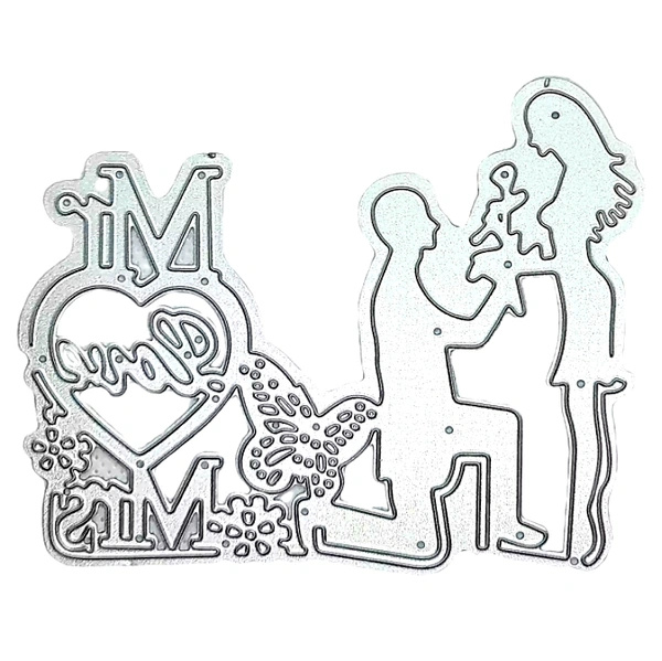 Wedding Couple Cutting Die - Design 8