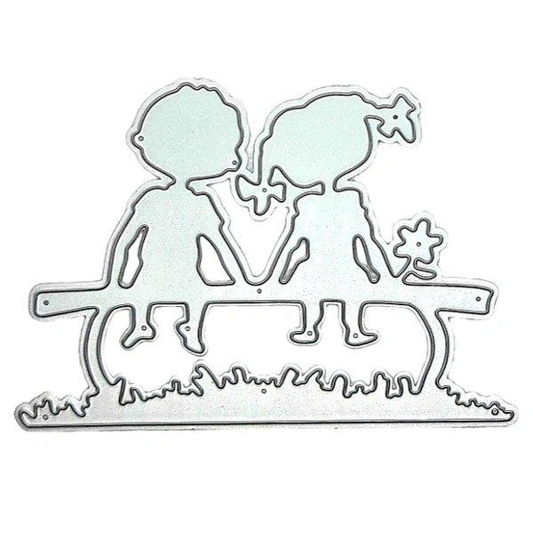 Couple On Bench Cutting Die - Design 2