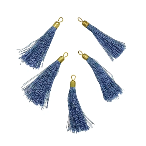 Tassels - Grey - Pack of 10 - Blue