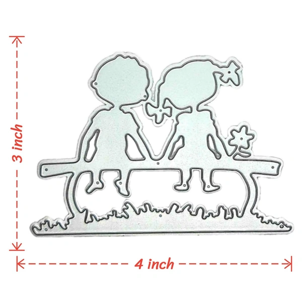 Couple On Bench Cutting Die - Design 2