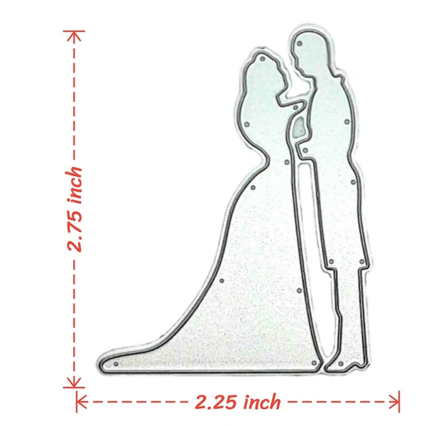 Wedding Couple Cutting Die - Design 13