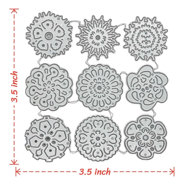 Flower Making Cutting Die - Design 7 - Set Of 9
