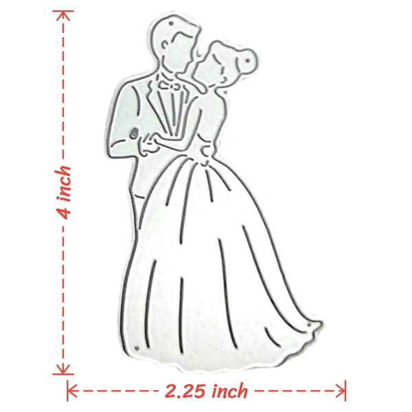 Wedding Couple Cutting Die - Design 10