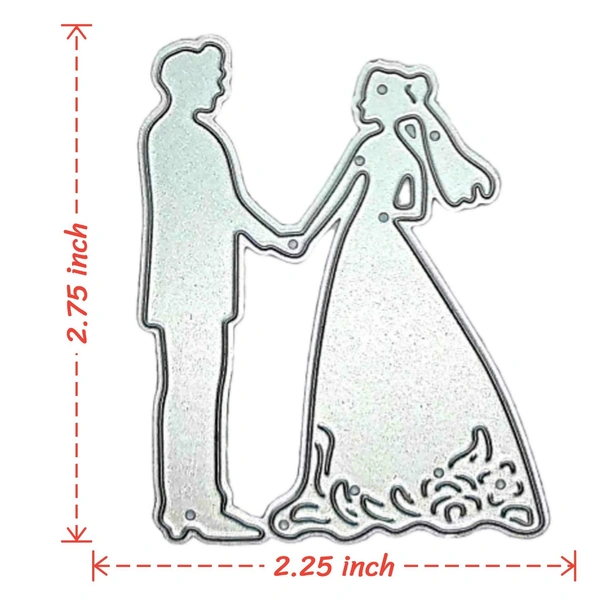 Wedding Couple Cutting Die - Design 9