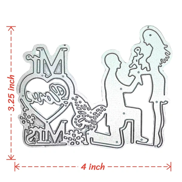 Wedding Couple Cutting Die - Design 8