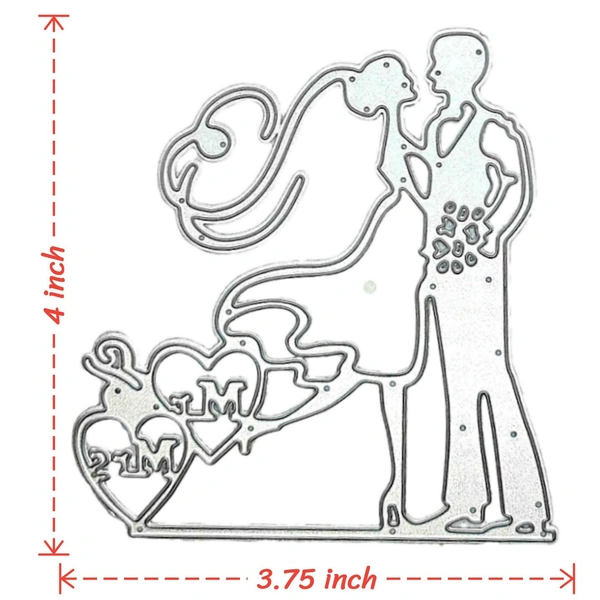 Wedding Couple Cutting Die - Design 7