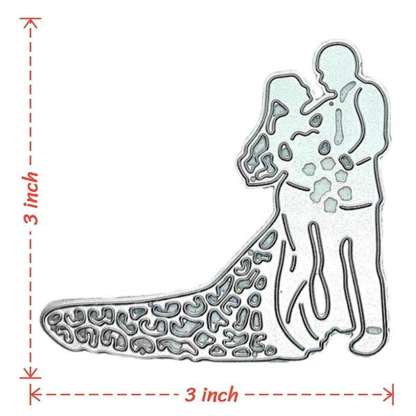 Wedding Couple Cutting Die - Design 6