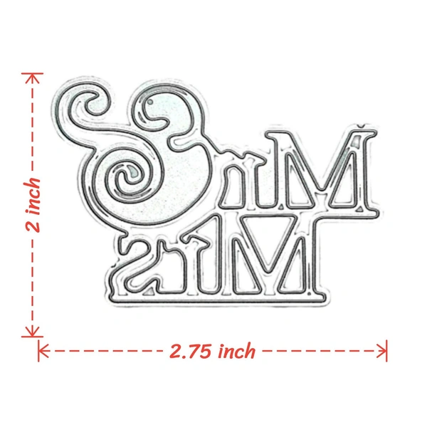 Mr & Mrs Wording Cutting Die