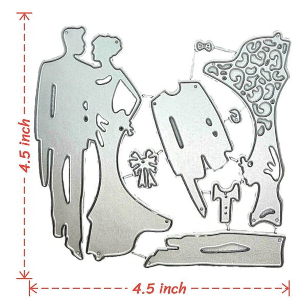 Wedding Couple Cutting Die - Design 5