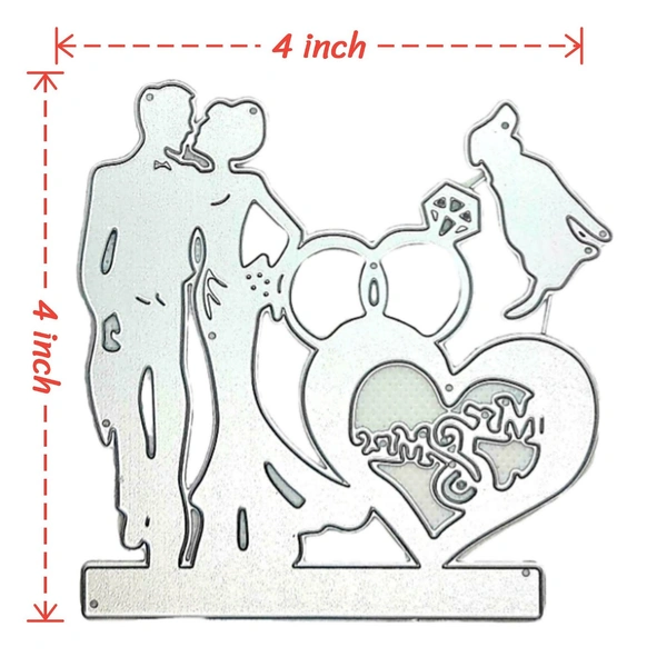Wedding Couple Cutting Die - Design 4