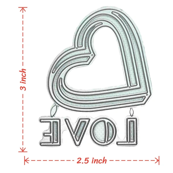 Heart With Love Cutting Die