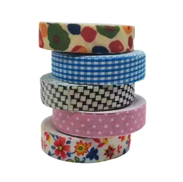 Washi Tape - Pack Of 5 - Design 2 - 1.5 cm x 5 mtr