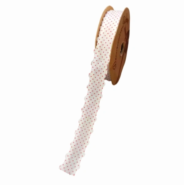 Printed Ribbon - Red Polka Dots - 1 inch x 10 mtr