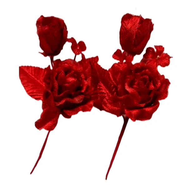 Red Flower Bunch - Pack Of 2