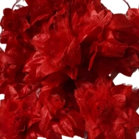 Red Big Glitter Flower - Pack Of 4