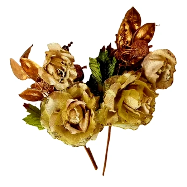 Golden Flower Bunch - Pack Of 2