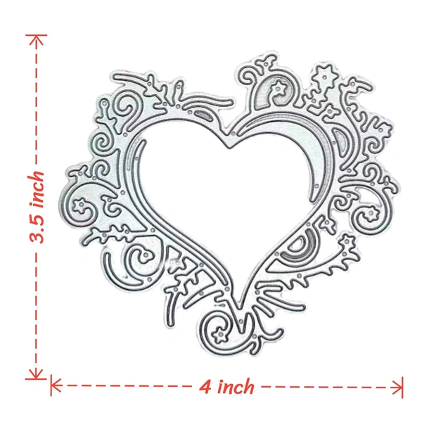 Designer Heart Frame Cutting Die - Design 2