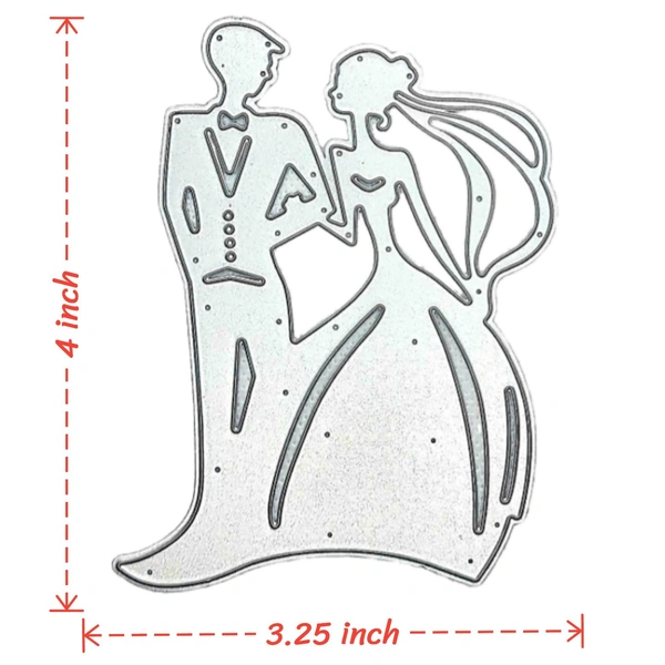 Wedding Couple Cutting Die - Design 18