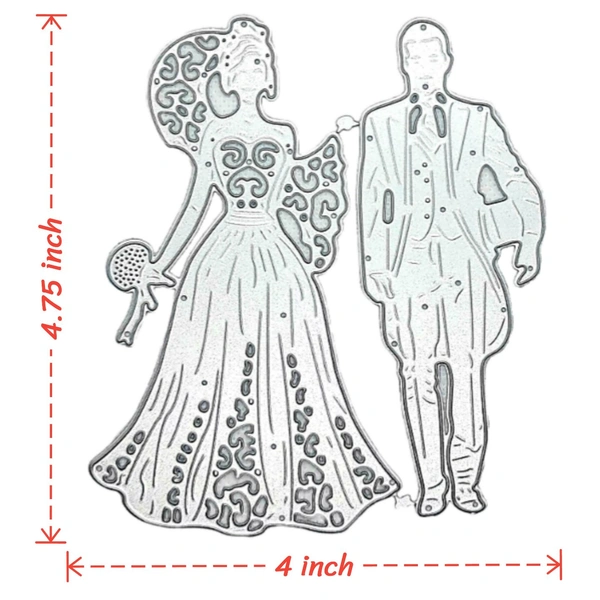 Wedding Couple Cutting Die - Design 19