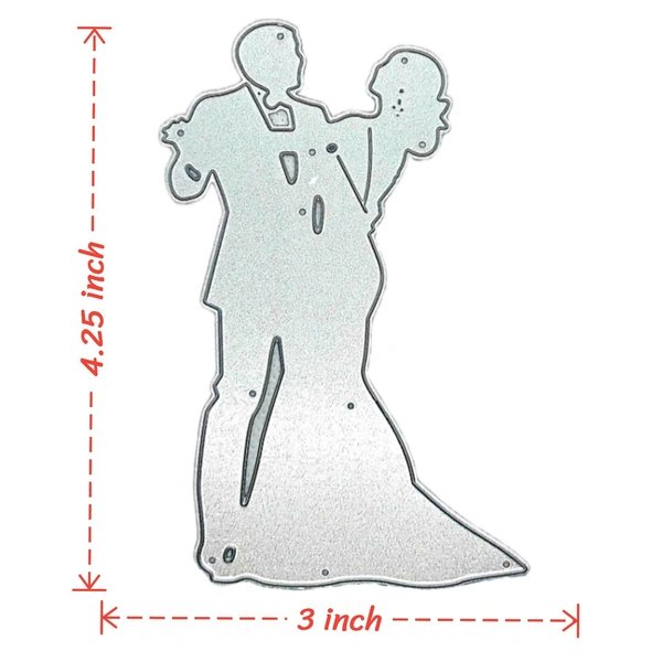 Wedding Couple Cutting Die - Design 20