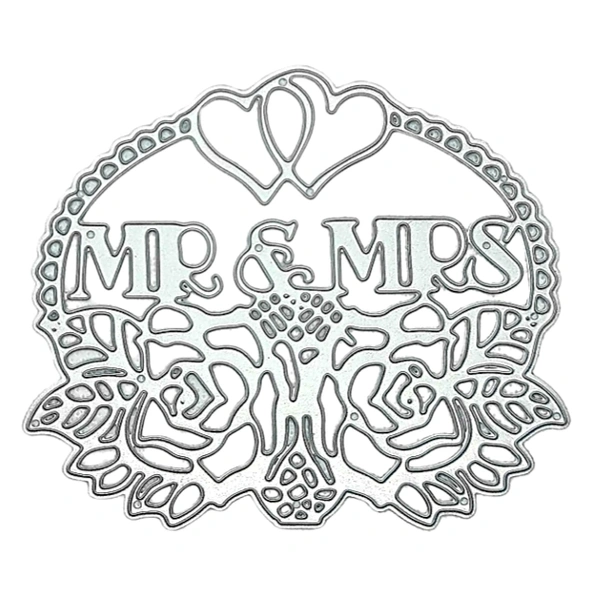 Mr & Mrs Wording Cutting Die - Design 2