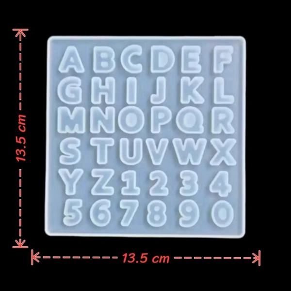 Craft Affaire Alphabet & Numbers Mould - 13.5 x 13.5 cm