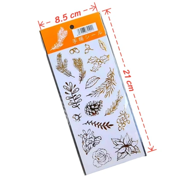 Craft Affaire Flower Resin Stickers - Design 04 - 21 x 8.5 cm