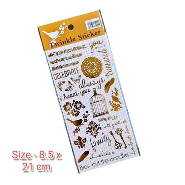 Craft Affaire Sentiments Resin Stickers - Design 02 - 21 x 8.5 cm