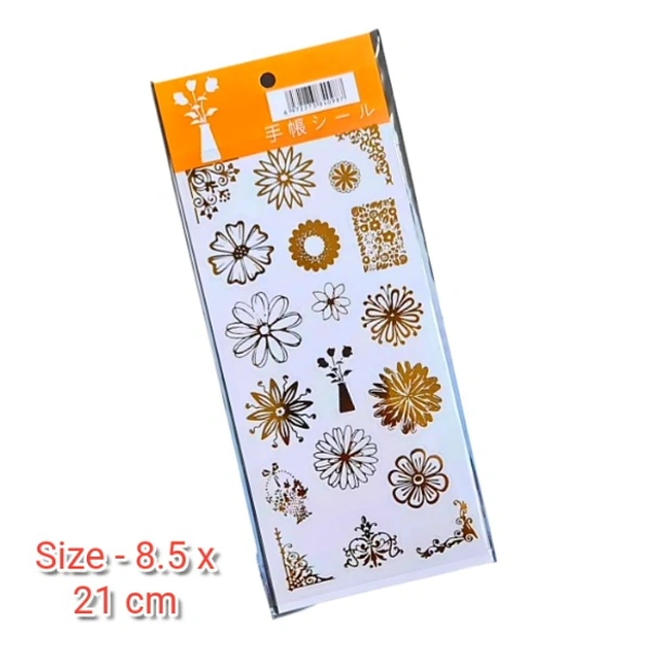Craft Affaire Flowers Resin Sticker - Design 01 - 21 x 8.5 cm