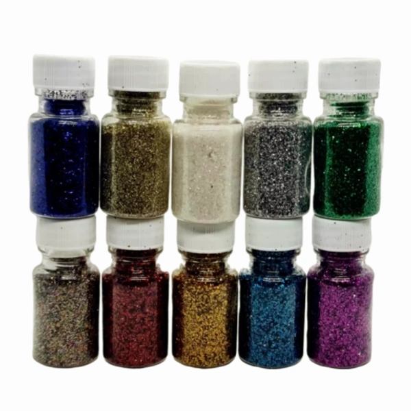 Craft Affaire Glitters - Set of 10 Colors - 10g each