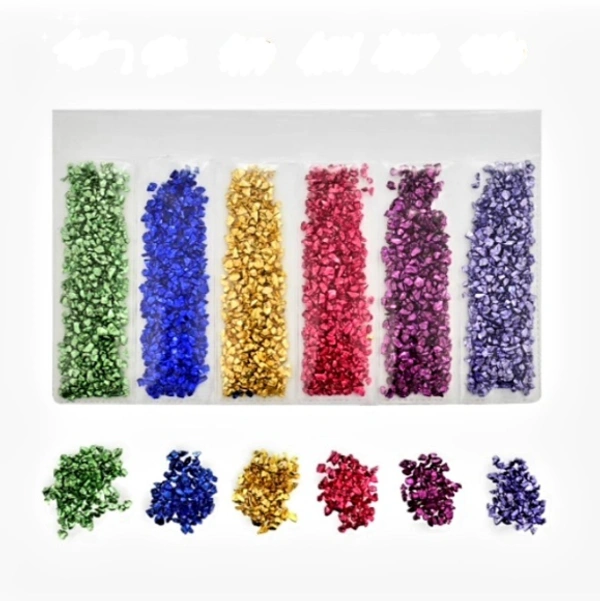 Craft Affaire Glass Metal Stones - Set of 6 Colors - 10g each