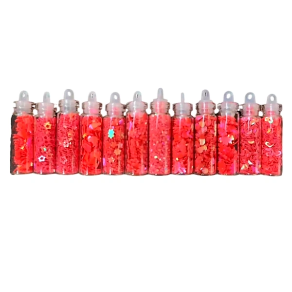 Craft Affaire Glitters - Set of 11 Designs - Red - 10g each